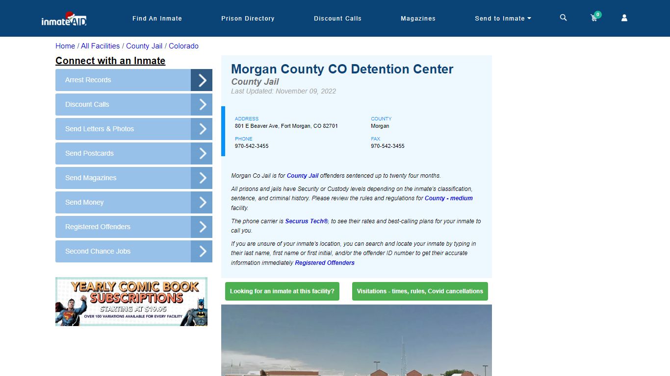 Morgan County CO Detention Center - Inmate Locator - Fort Morgan, CO