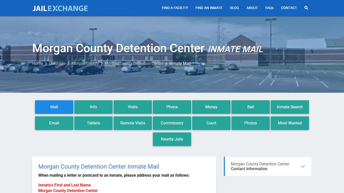 Inmate Mail - Morgan County Detention Center, CO - Jail Exchange
